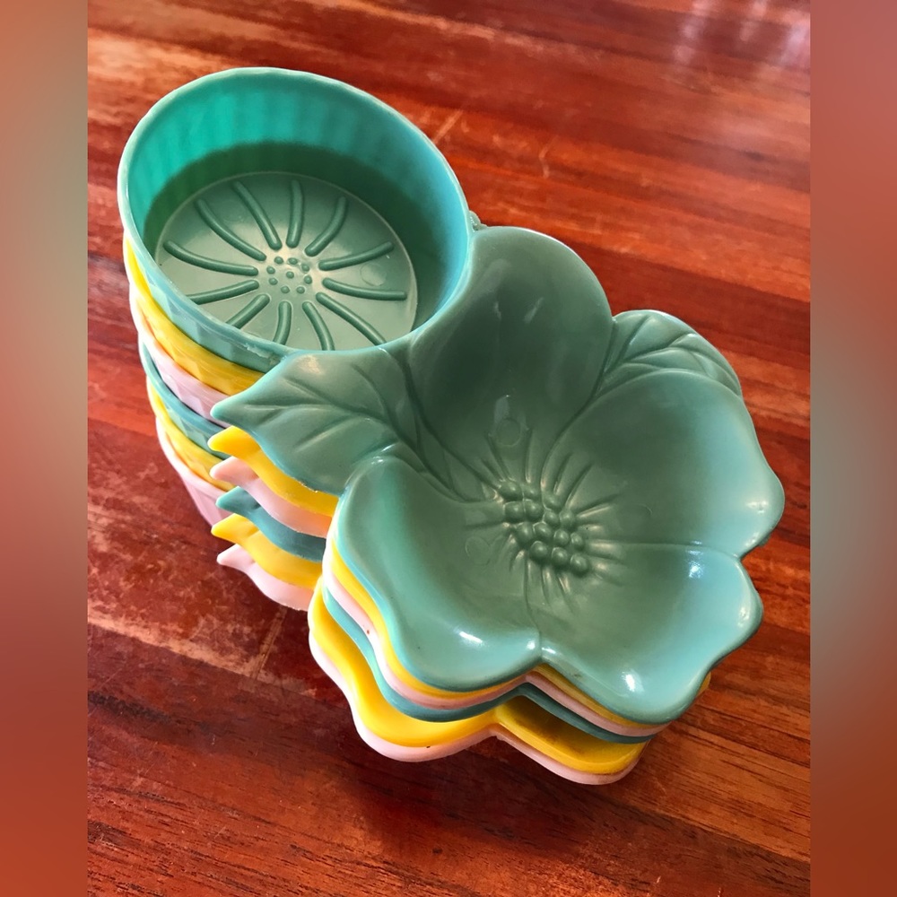 Vintage Mid Centure Modern Hofmann Industries Tiki Drink And Snack Dish set of 6
